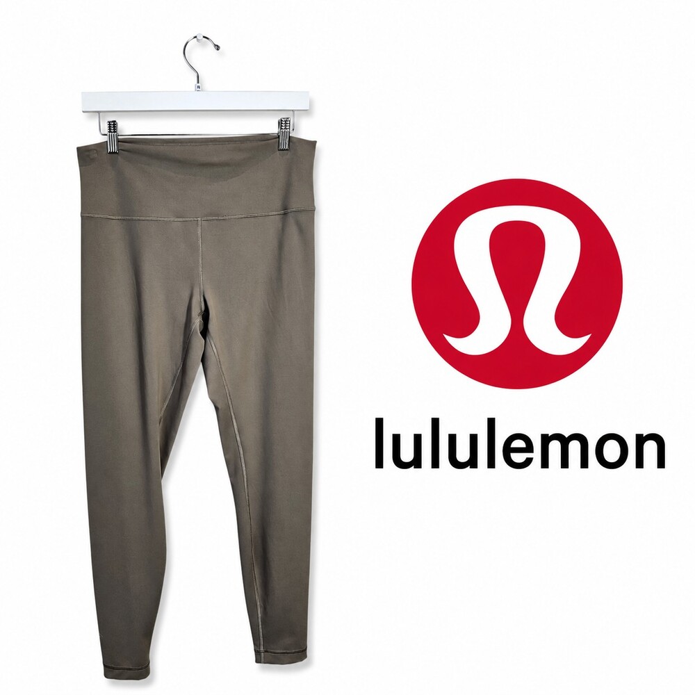 LULULMEMON Size 14 High-Rise Align Leggings Taupe Full Length Yoga Pants